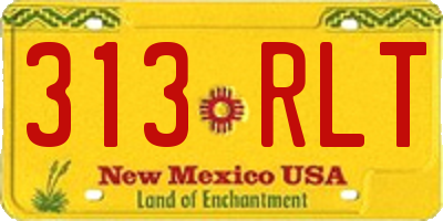 NM license plate 313RLT
