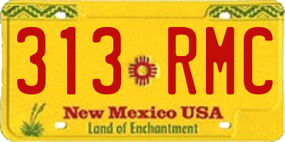 NM license plate 313RMC
