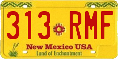 NM license plate 313RMF