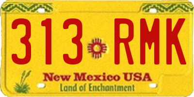 NM license plate 313RMK