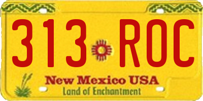 NM license plate 313ROC