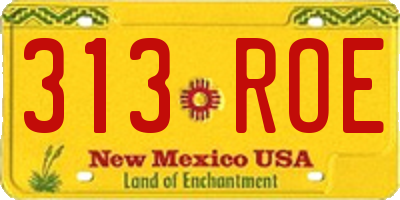 NM license plate 313ROE