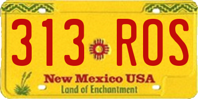 NM license plate 313ROS