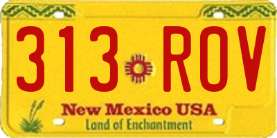 NM license plate 313ROV