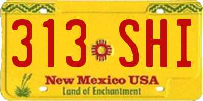 NM license plate 313SHI