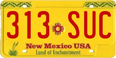 NM license plate 313SUC