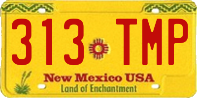 NM license plate 313TMP