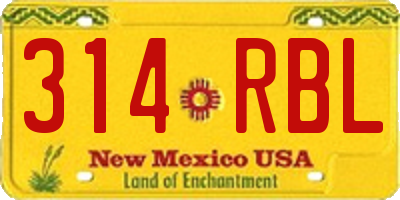 NM license plate 314RBL