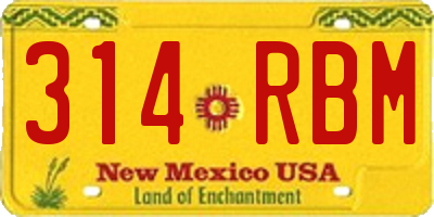 NM license plate 314RBM