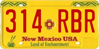 NM license plate 314RBR