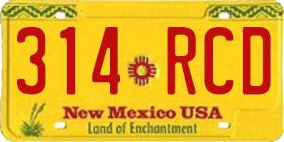 NM license plate 314RCD