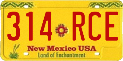 NM license plate 314RCE