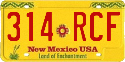 NM license plate 314RCF