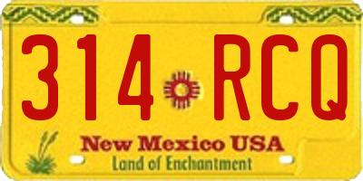 NM license plate 314RCQ