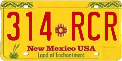 NM license plate 314RCR