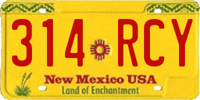 NM license plate 314RCY