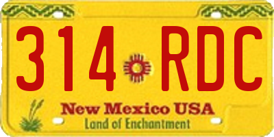 NM license plate 314RDC
