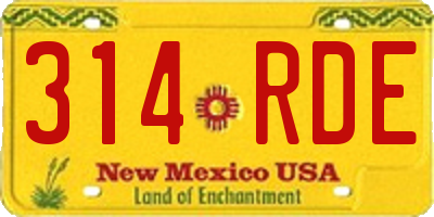 NM license plate 314RDE