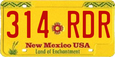 NM license plate 314RDR