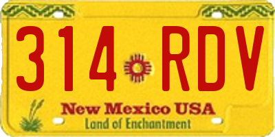 NM license plate 314RDV