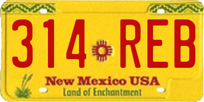 NM license plate 314REB