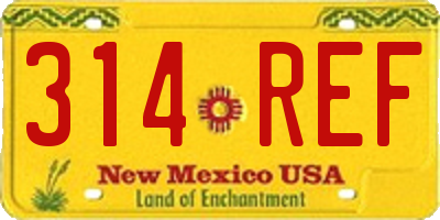 NM license plate 314REF