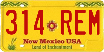 NM license plate 314REM