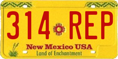 NM license plate 314REP