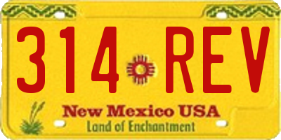 NM license plate 314REV