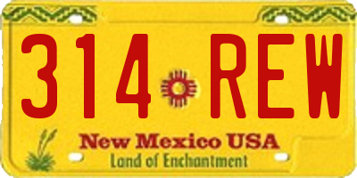 NM license plate 314REW