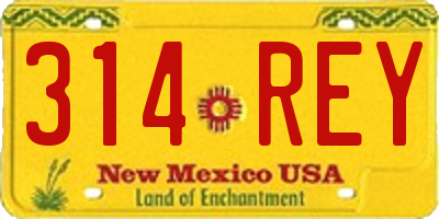 NM license plate 314REY