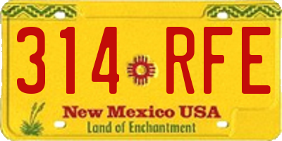 NM license plate 314RFE