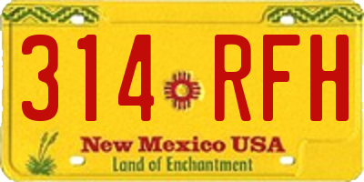 NM license plate 314RFH