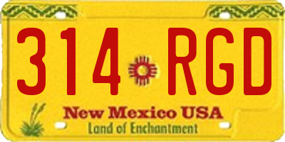NM license plate 314RGD