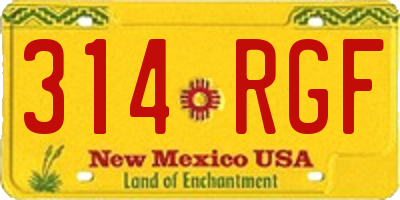 NM license plate 314RGF