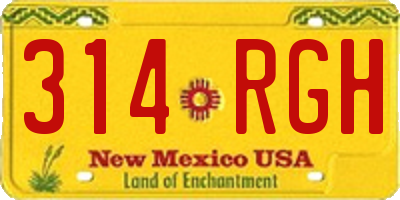 NM license plate 314RGH