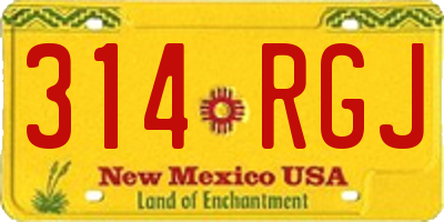 NM license plate 314RGJ