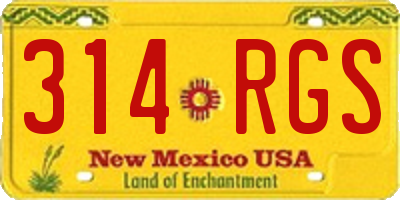 NM license plate 314RGS