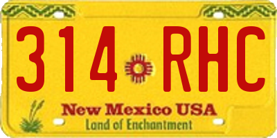 NM license plate 314RHC