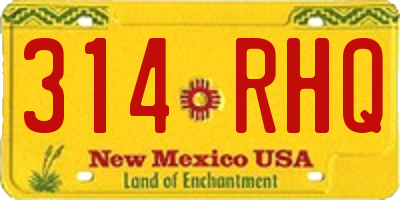 NM license plate 314RHQ