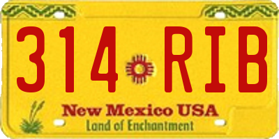 NM license plate 314RIB