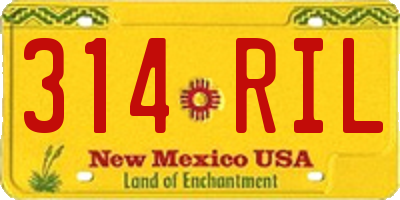 NM license plate 314RIL