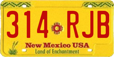 NM license plate 314RJB