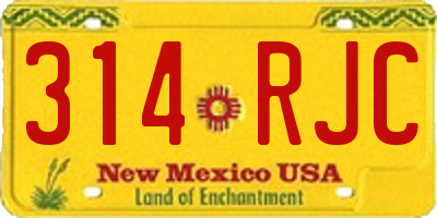 NM license plate 314RJC