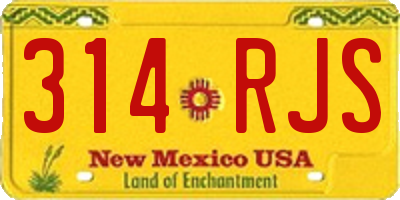 NM license plate 314RJS