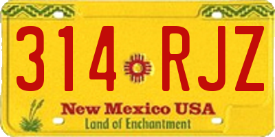 NM license plate 314RJZ