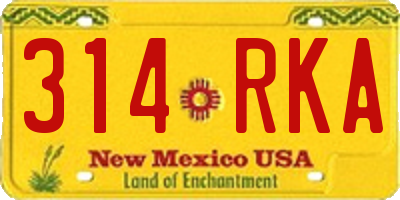 NM license plate 314RKA