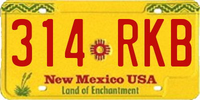 NM license plate 314RKB