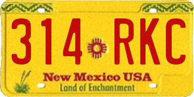 NM license plate 314RKC