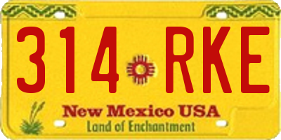 NM license plate 314RKE